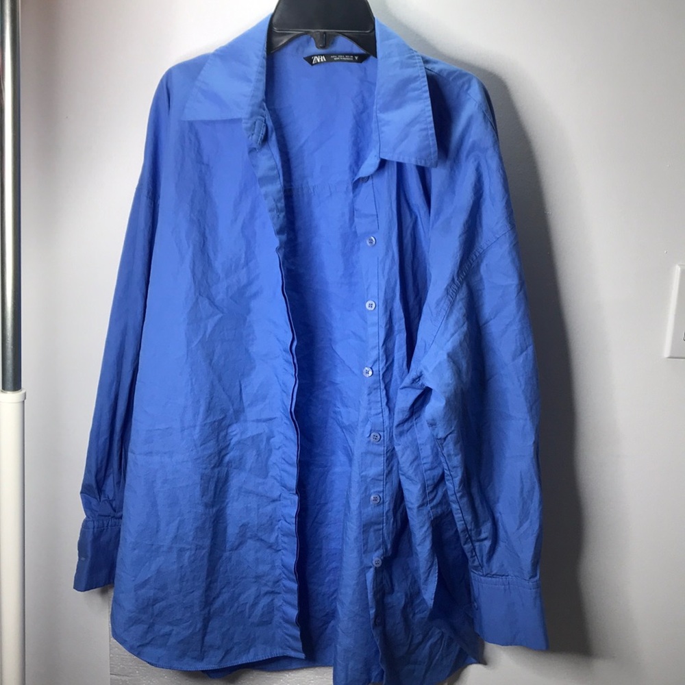 Blue Button Up